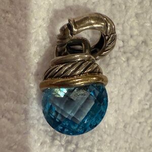 Elegant Silver and Blue Pendant